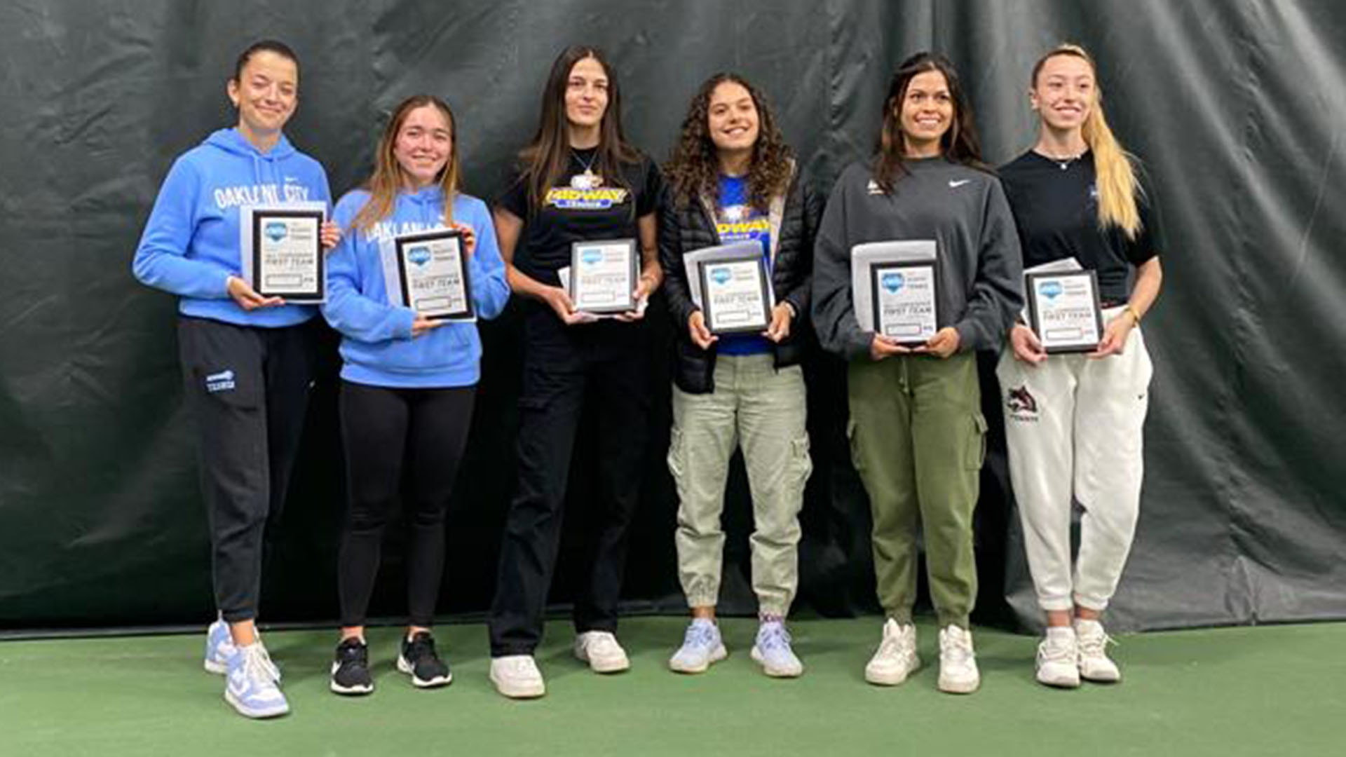 Pictured: 2023 All-RSC Women's Tennis First Team.